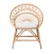 Bali & Pari Abriella Modern Bohemian Natural Brown Rattan Peacock Accent Chair 238-13408-ZORO - alternate 2